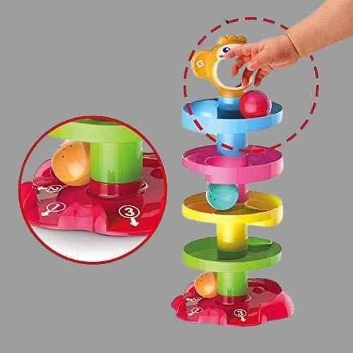 5 Layer Ball Drop and Roll Swirling Tower for Baby Roposo Clout